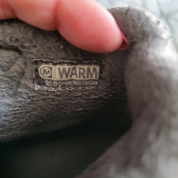 Merrell Moab FST Polar Mid A/C Winter Kids Hiking Boots Gray & Green Size 13M - Picture 3 of 8